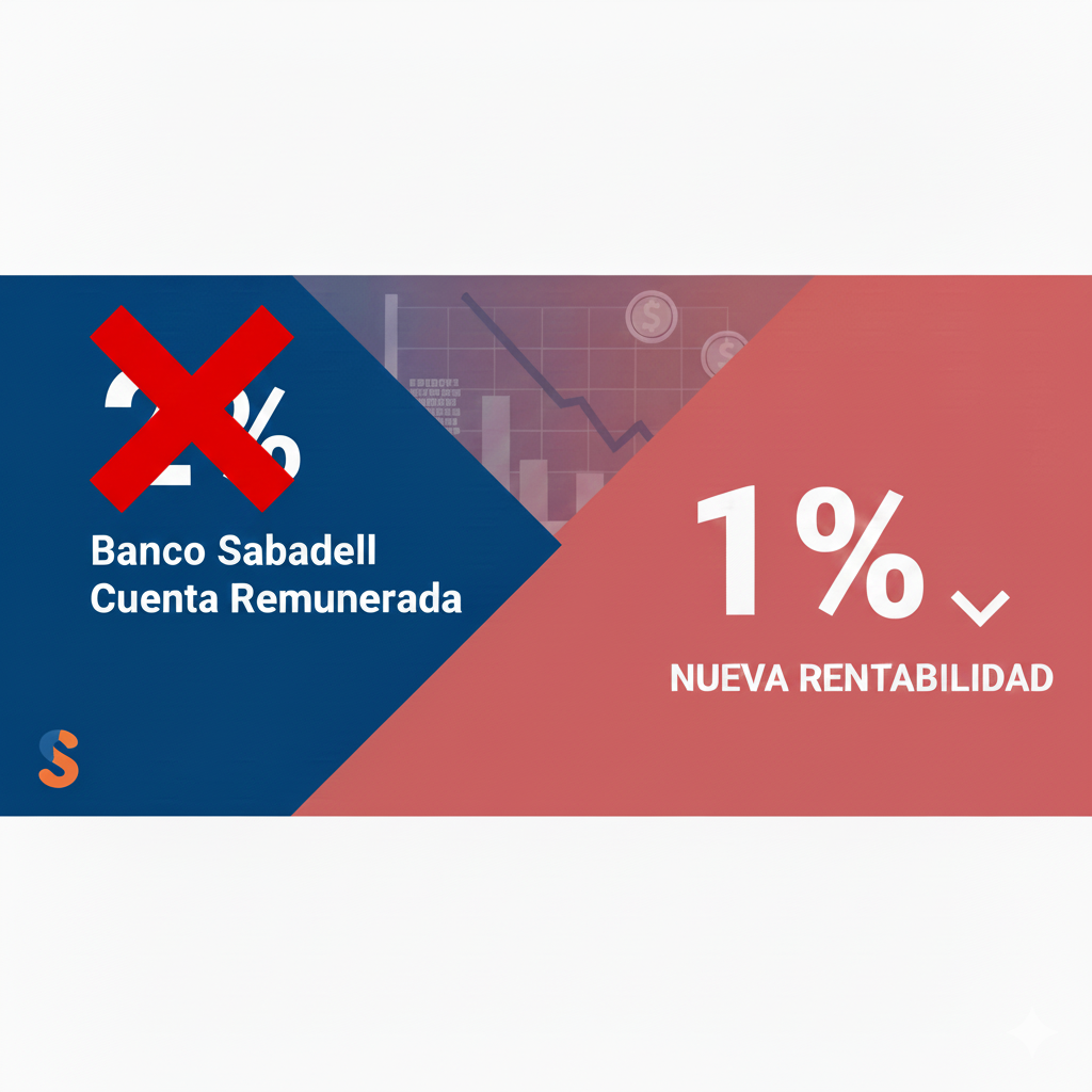 Sabadell reduce la remuneración de su Cuenta Online del 2% al 1%: todo lo que debes saber